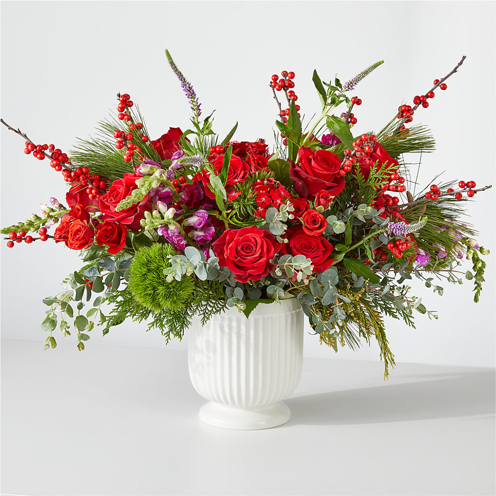 Big Red Bow Bouquet – Royalty Flowers, Alexandria VA