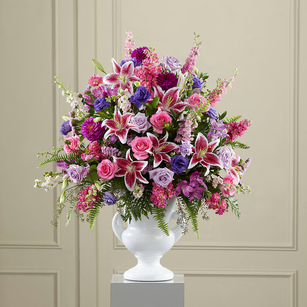 Peaceful Tribute Arrangement – Royalty Flowers, Alexandria VA