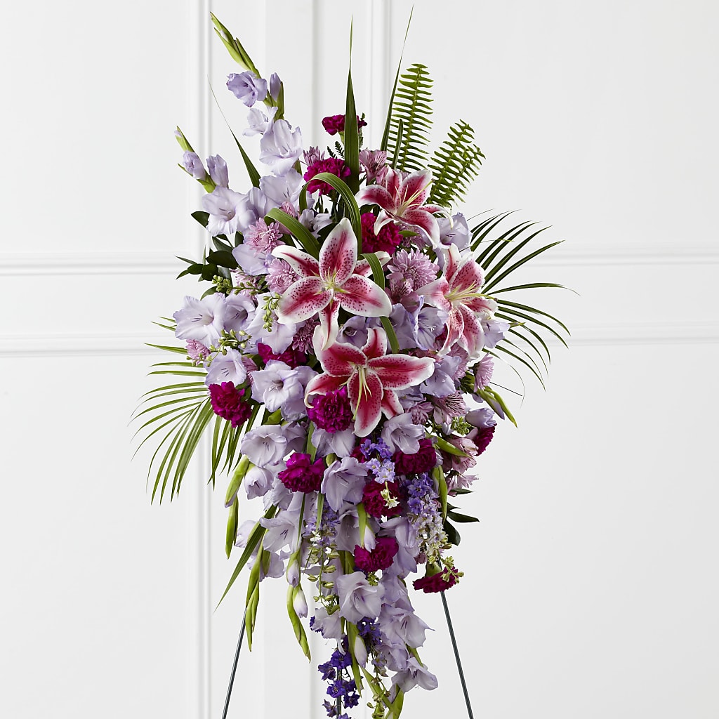 Tender Touch Standing Spray – Royalty Flowers, Alexandria VA