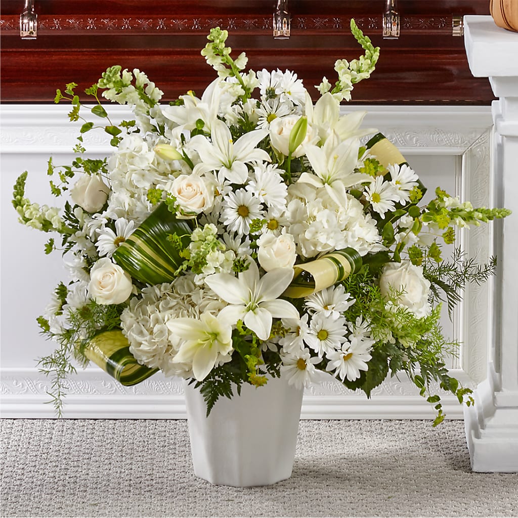 Thoughts of Tranquility Floor Basket – Royalty Flowers, Alexandria VA