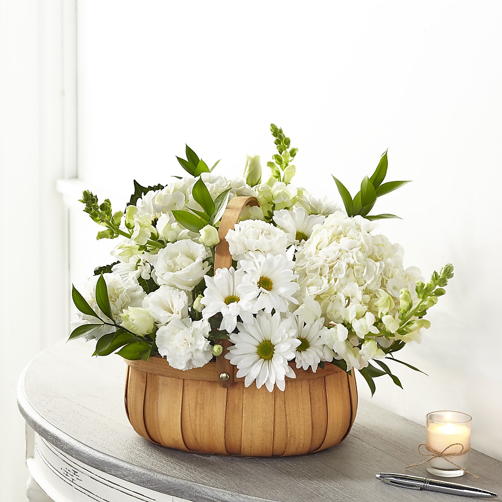 Pure Ivory Basket – Royalty Flowers, Alexandria VA