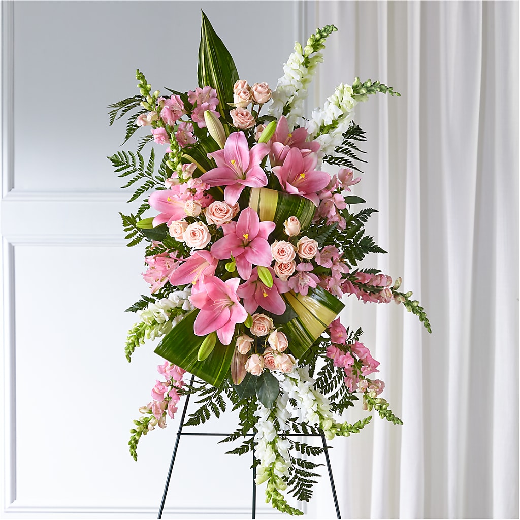 Elegant Embrace Standing Spray – Royalty Flowers, Alexandria VA