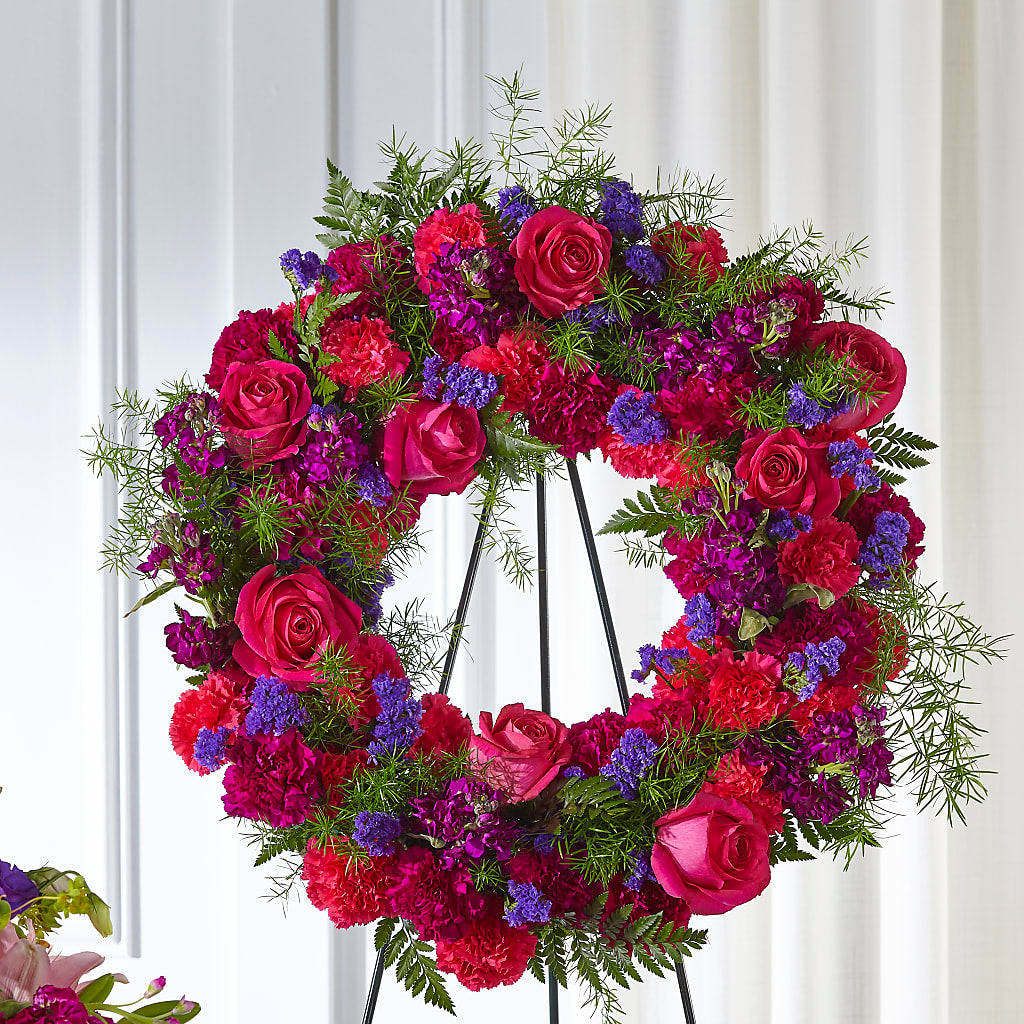 Calming Colors Wreath – Royalty Flowers, Alexandria VA