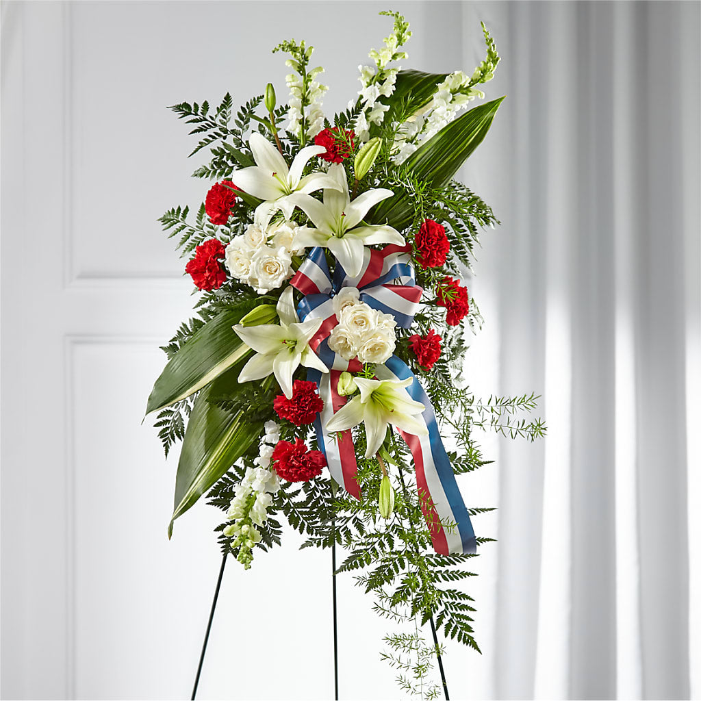 Stars of Life Standing Spray – Royalty Flowers, Alexandria VA