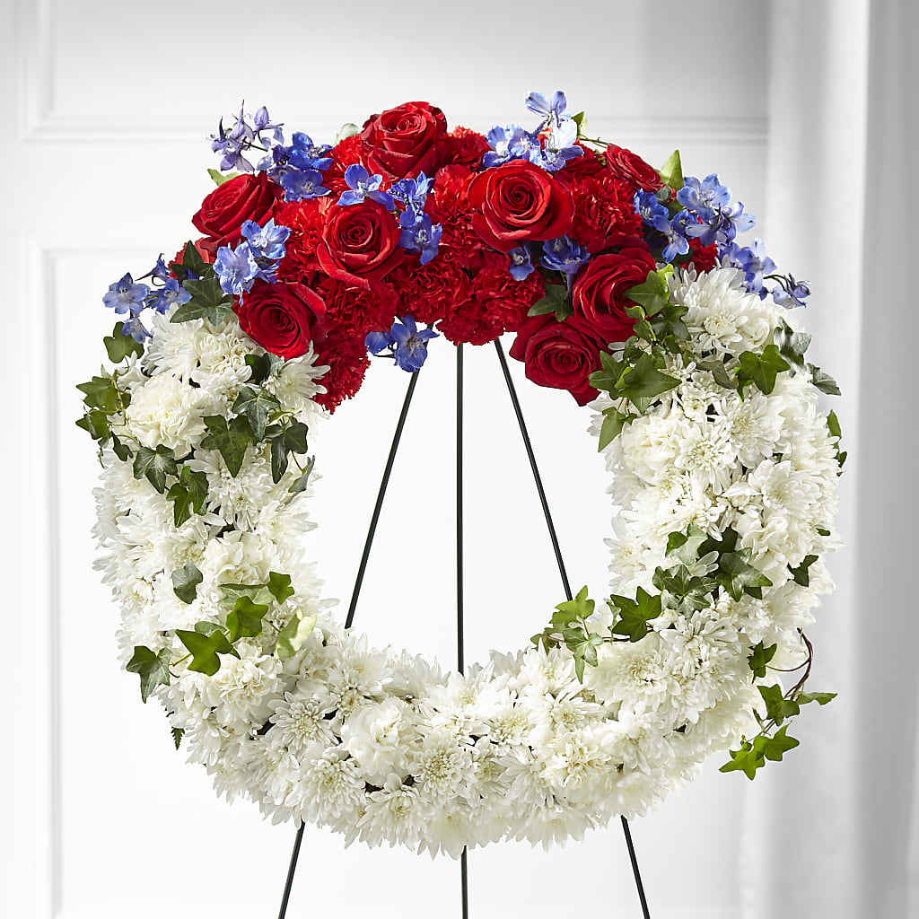 Patriotic Passion Wreath – Royalty Flowers, Alexandria VA