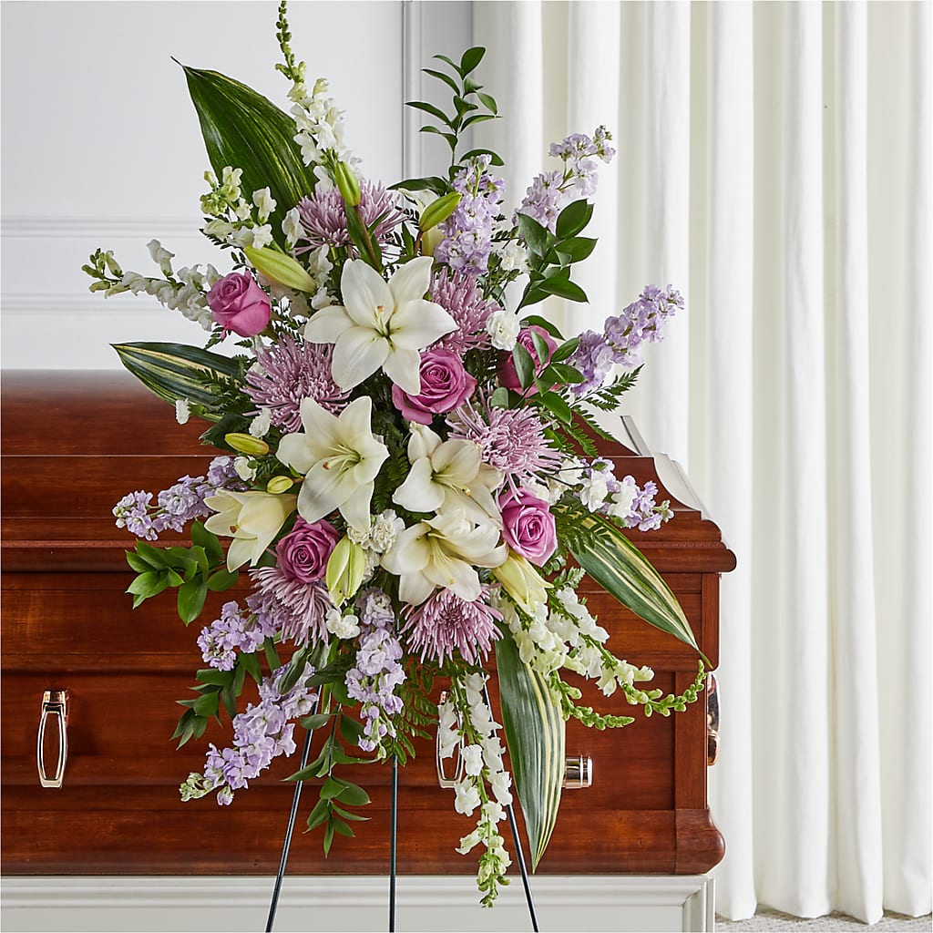 Grateful Hearts Standing Spray – Royalty Flowers, Alexandria VA