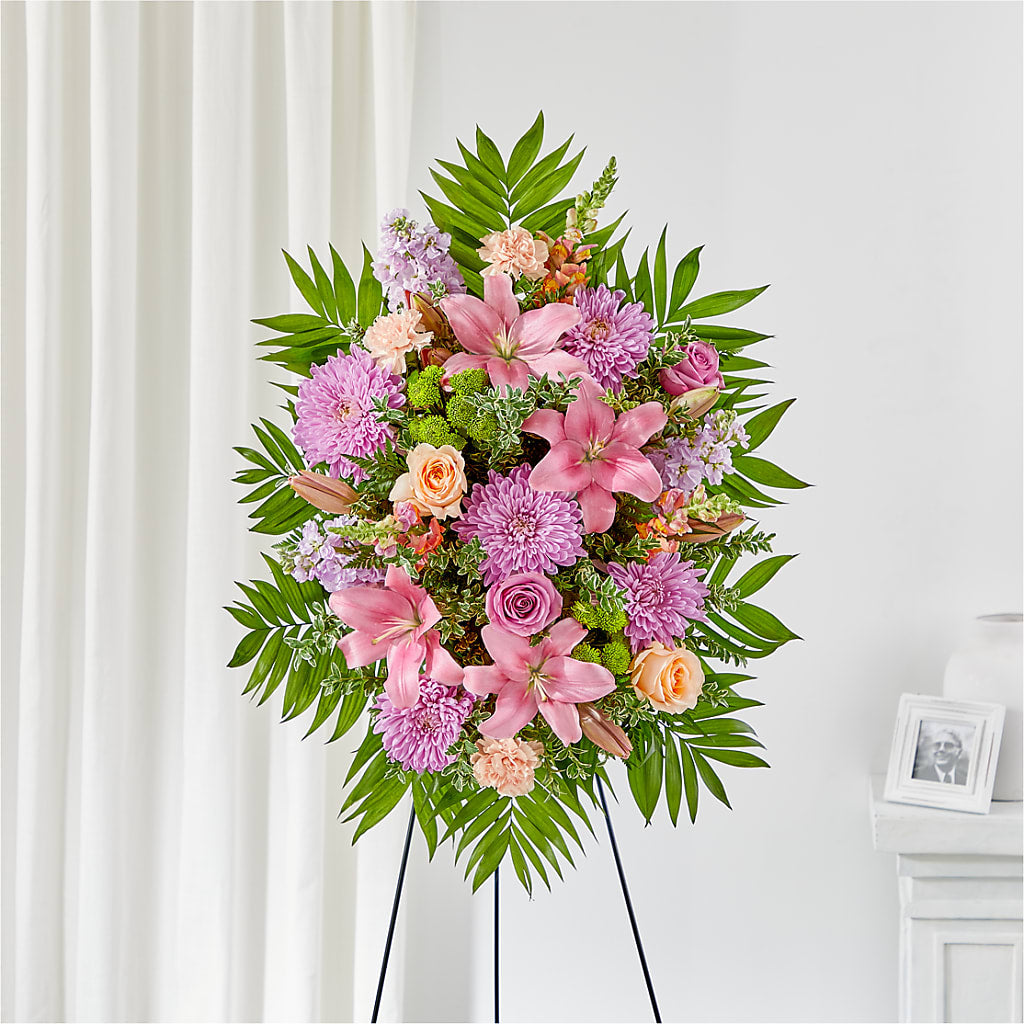 Love & Light Standing Spray – Royalty Flowers, Alexandria VA