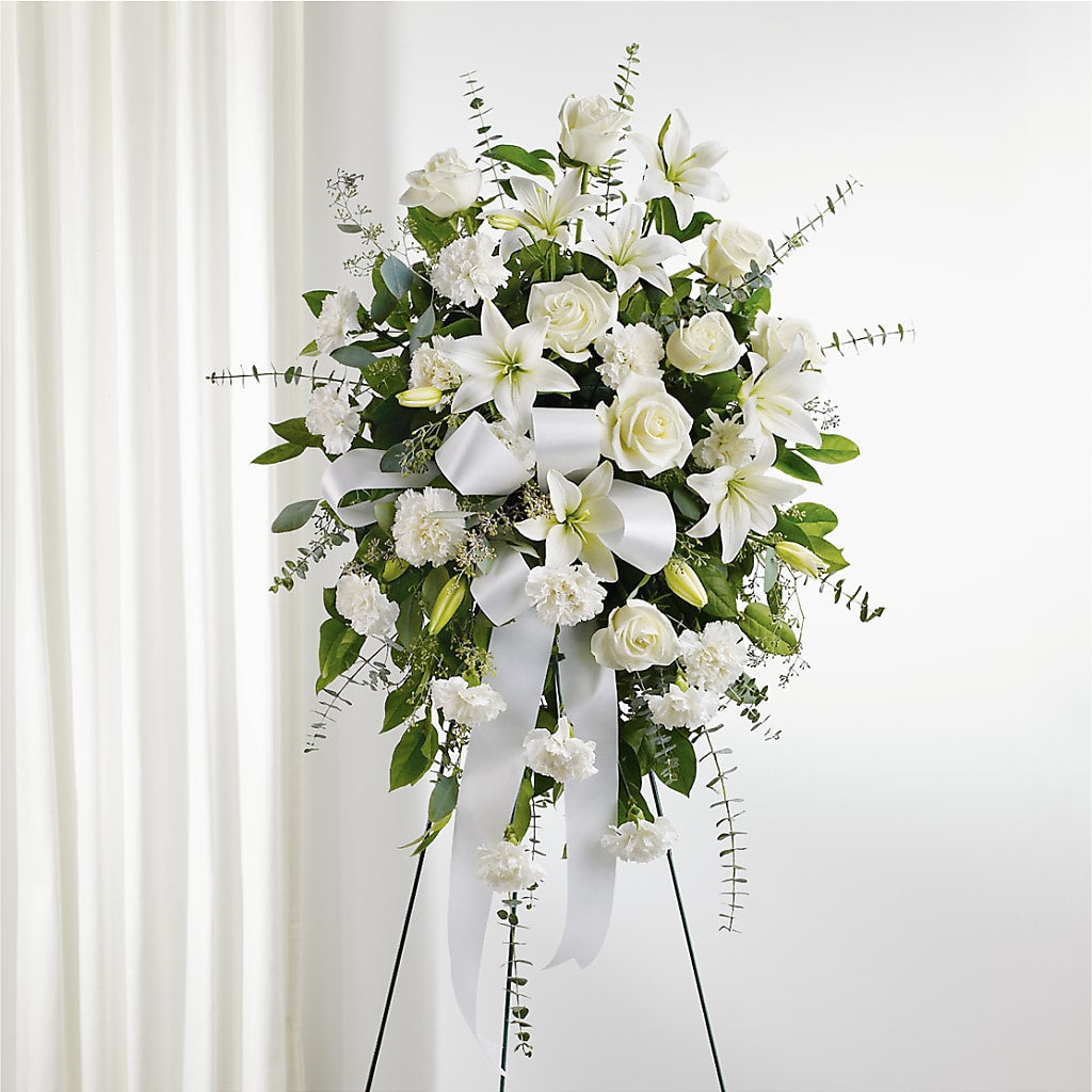 With Care Standing Spray – Royalty Flowers, Alexandria VA