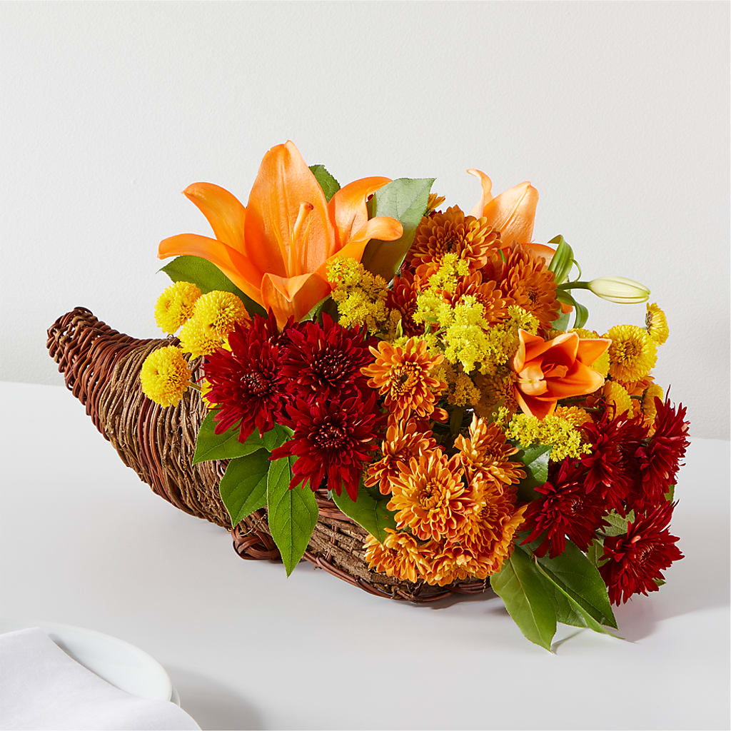 Bouquet of Blessings Cornucopia – Royalty Flowers, Alexandria VA