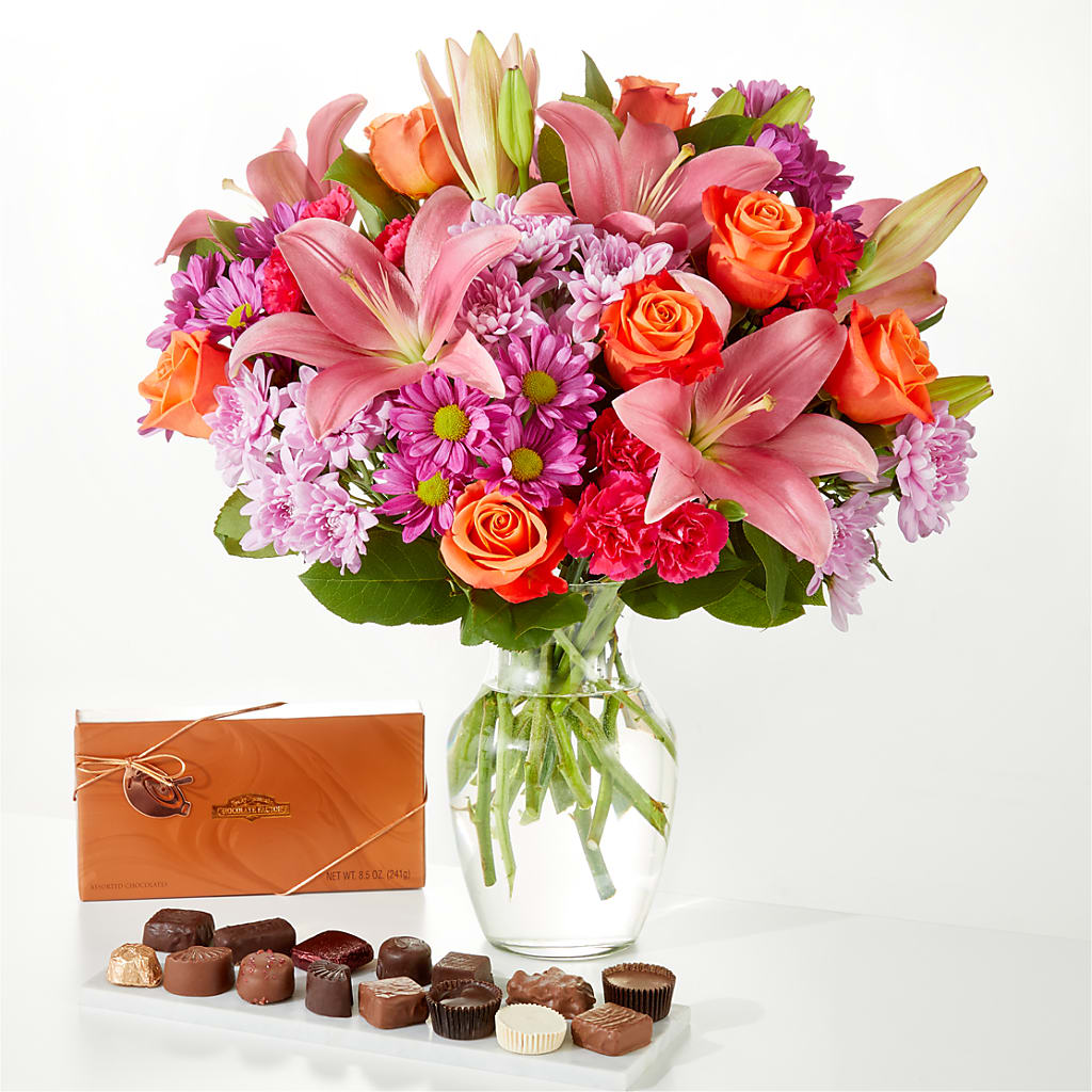 One and Only Bouquet and Chocolate Bundle – Royalty Flowers, Alexandria VA