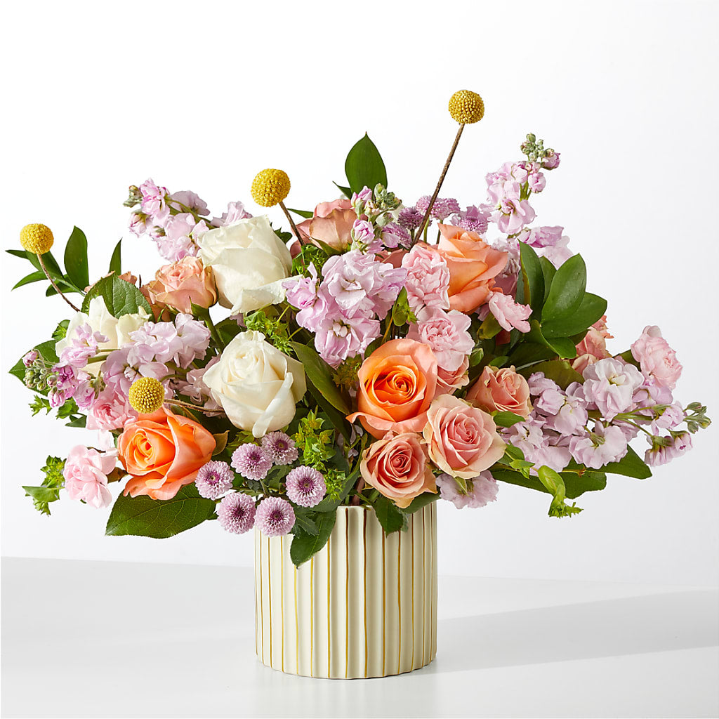 French Market Bouquet with Ivory Vase – Royalty Flowers, Alexandria VA
