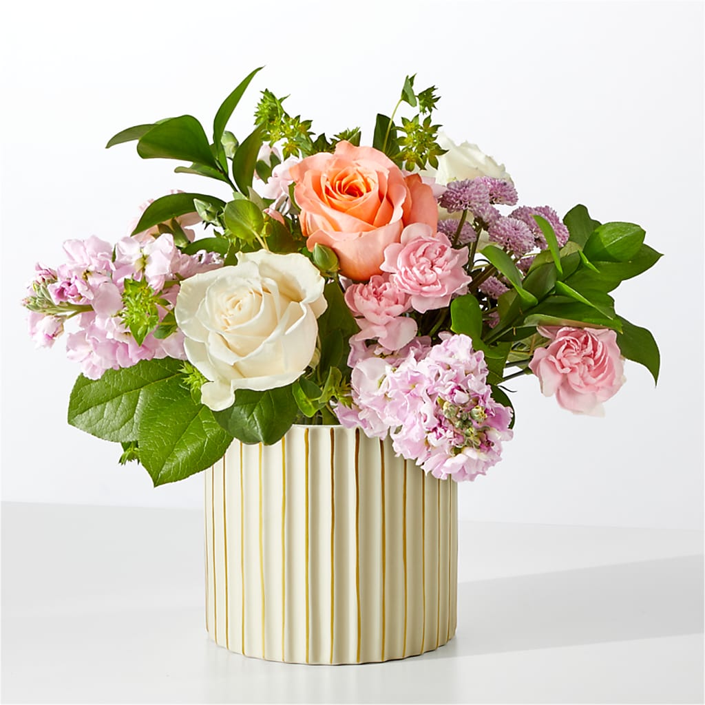French Market Bouquet with Ivory Vase – Royalty Flowers, Alexandria VA