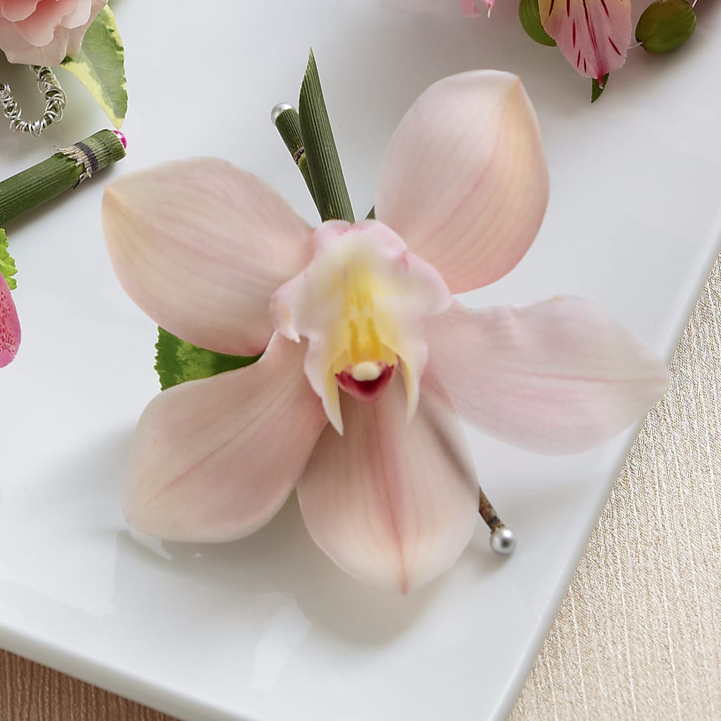 Pink Cymbidium Boutonniere – Royalty Flowers, Alexandria VA