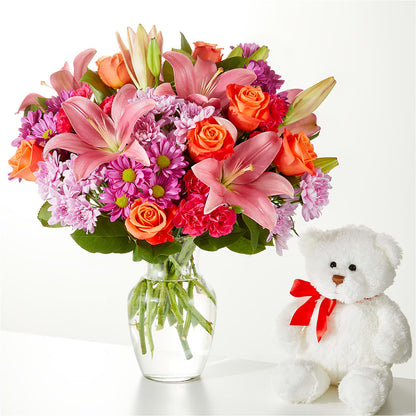One and Only Bouquet and Bear Bundle –  Royalty Flowers, Alexandria VA