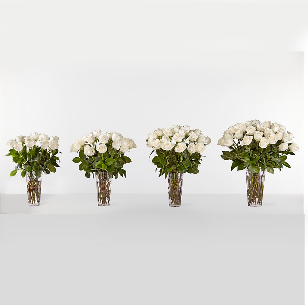 Long Stem White Rose Bouquet –  Royalty Flowers, Alexandria VA