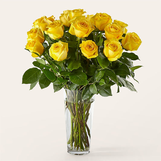 Long Stem Yellow Rose Bouquet –  Royalty Flowers, Alexandria VA