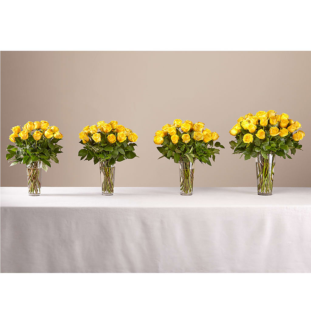 Long Stem Yellow Rose Bouquet –  Royalty Flowers, Alexandria VA