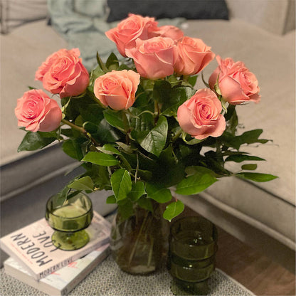Long Stem Pink Rose Bouquet –  Royalty Flowers, Alexandria VA