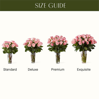 Long Stem Pink Rose Bouquet –  Royalty Flowers, Alexandria VA