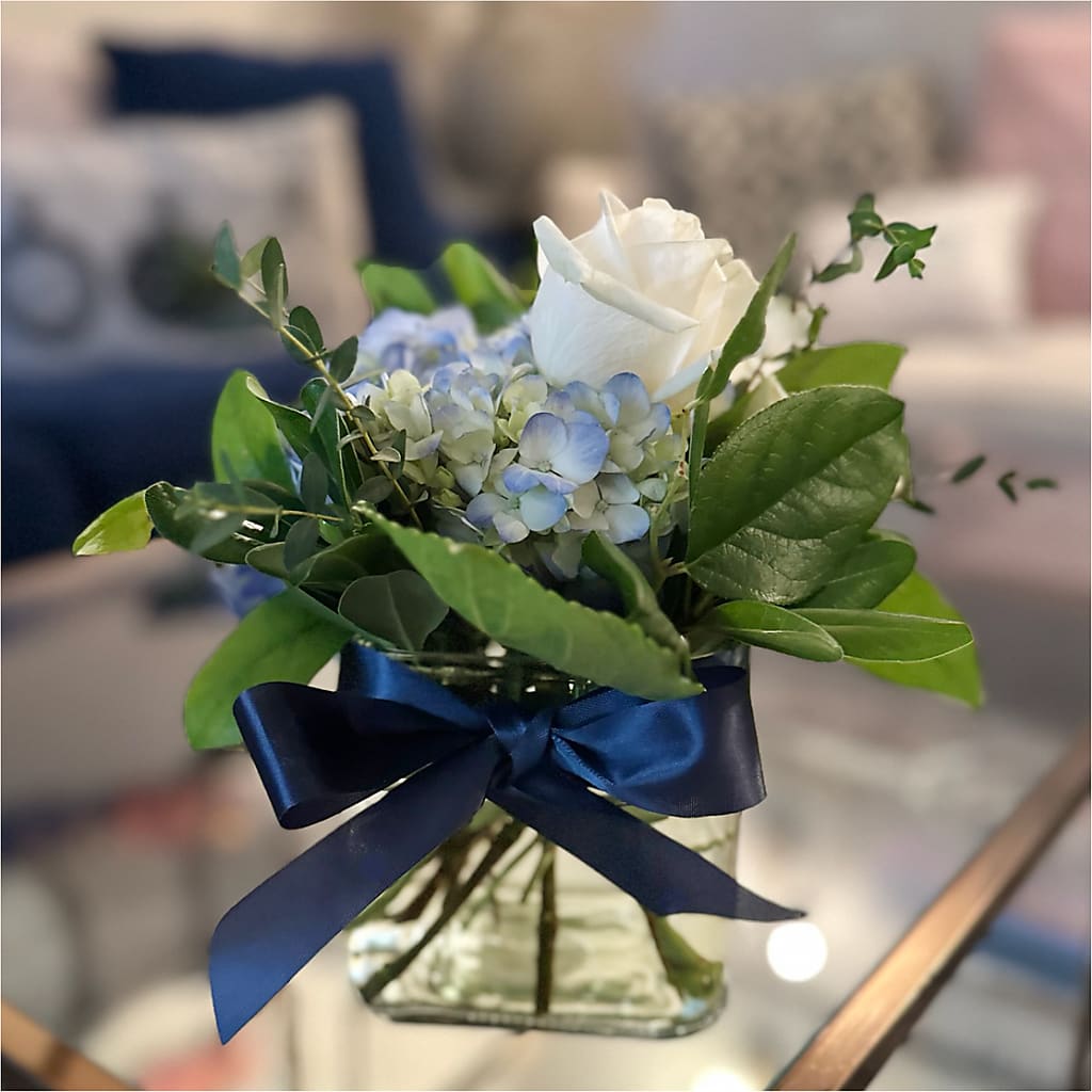 Sky Blue Delight Bouquet –  Royalty Flowers, Alexandria VA