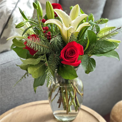 Sparkling Snowflakes Bouquet –  Royalty Flowers, Alexandria VA