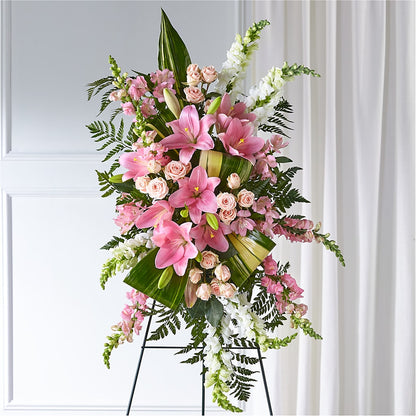 Elegant Embrace Standing Spray –  Royalty Flowers, Alexandria VA