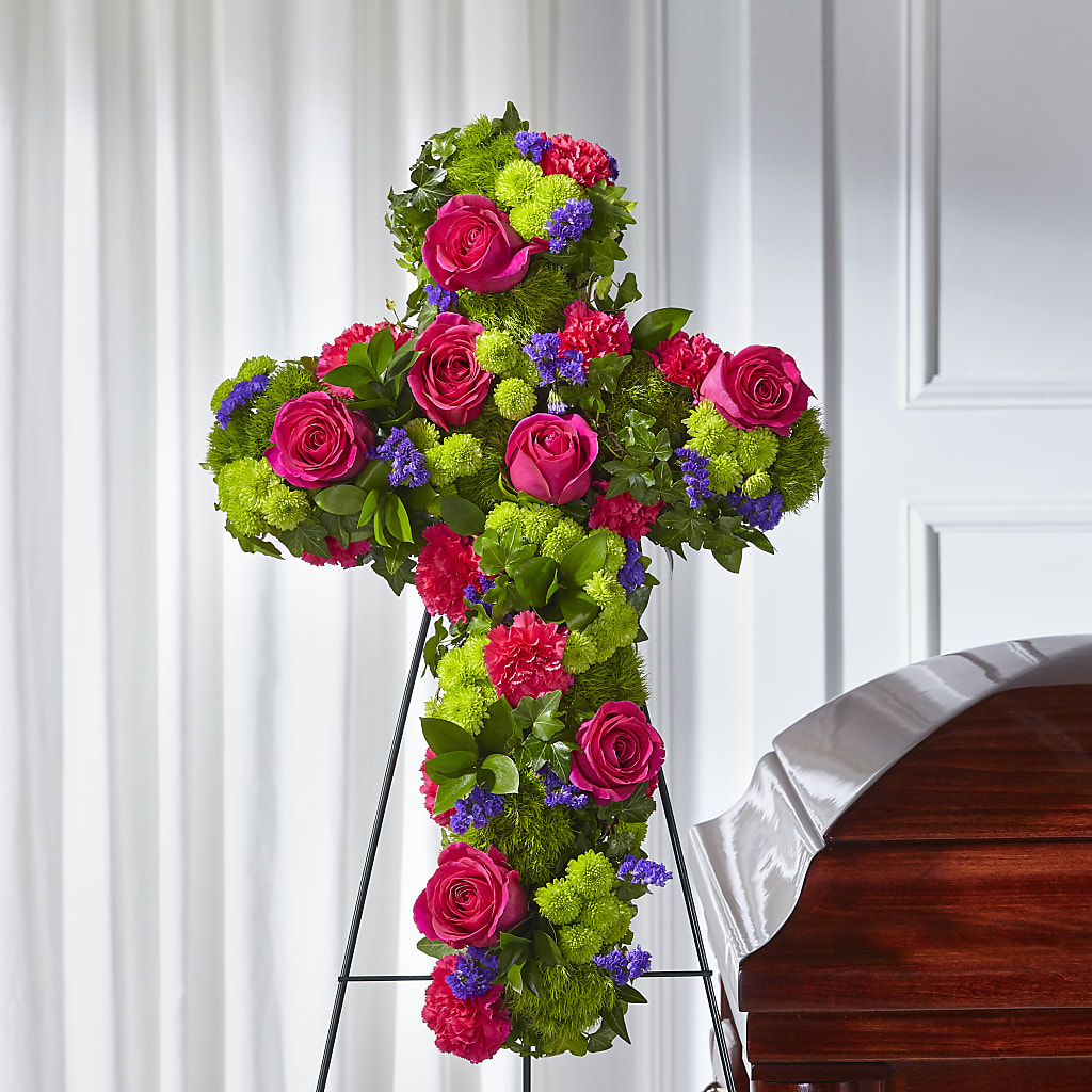 Tribute Rose Floral Cross –  Royalty Flowers, Alexandria VA