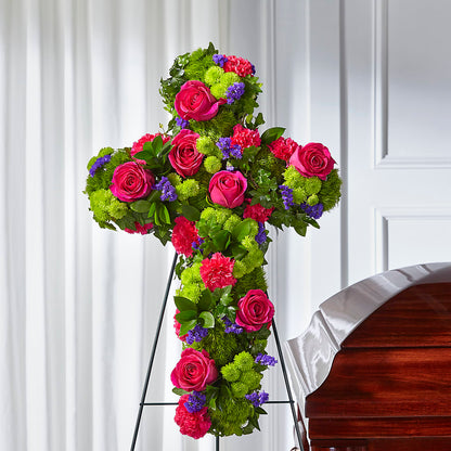 Tribute Rose Floral Cross –  Royalty Flowers, Alexandria VA