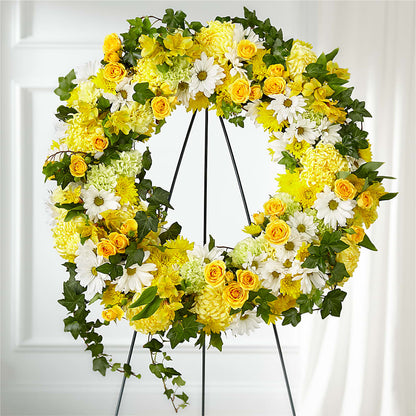 Golden Remembrance Wreath –  Royalty Flowers, Alexandria VA
