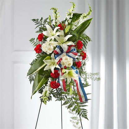 Stars of Life Standing Spray –  Royalty Flowers, Alexandria VA
