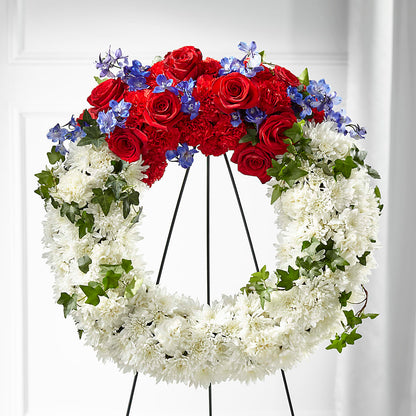 Patriotic Passion Wreath –  Royalty Flowers, Alexandria VA