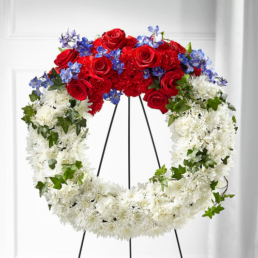 Patriotic Passion Wreath –  Royalty Flowers, Alexandria VA
