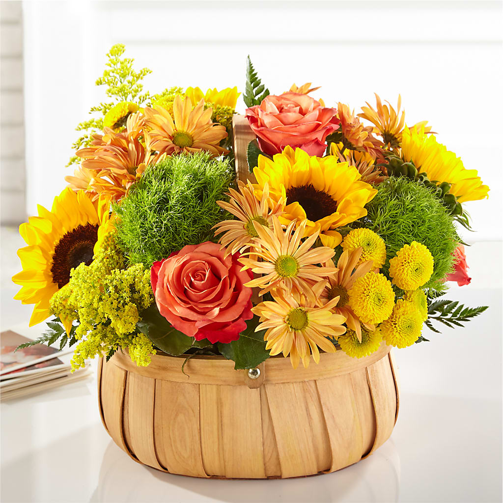 Harvest Sunflower Basket –  Royalty Flowers, Alexandria VA