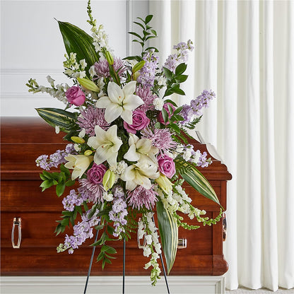 Grateful Hearts Standing Spray –  Royalty Flowers, Alexandria VA