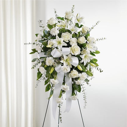 With Care Standing Spray –  Royalty Flowers, Alexandria VA
