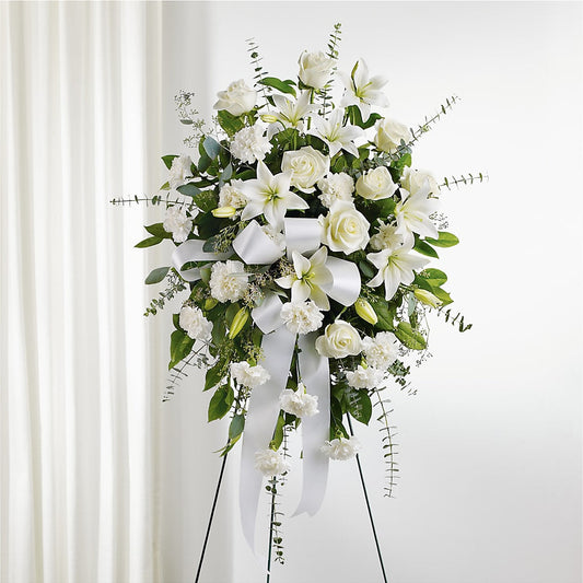 With Care Standing Spray –  Royalty Flowers, Alexandria VA