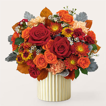 Merlot Bouquet with Ivory Vase –  Royalty Flowers, Alexandria VA