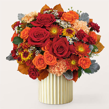 Merlot Bouquet with Ivory Vase –  Royalty Flowers, Alexandria VA