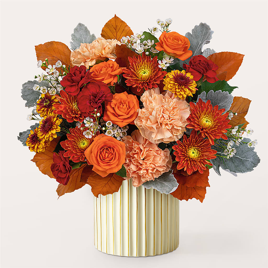 Merlot Bouquet with Ivory Vase –  Royalty Flowers, Alexandria VA