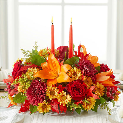 Autumn's Embrace Centerpiece –  Royalty Flowers, Alexandria VA