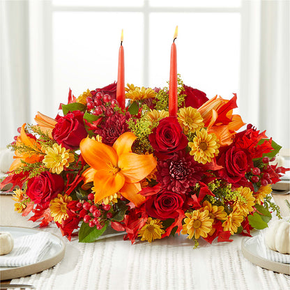 Autumn's Embrace Centerpiece –  Royalty Flowers, Alexandria VA