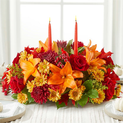 Autumn's Embrace Centerpiece –  Royalty Flowers, Alexandria VA
