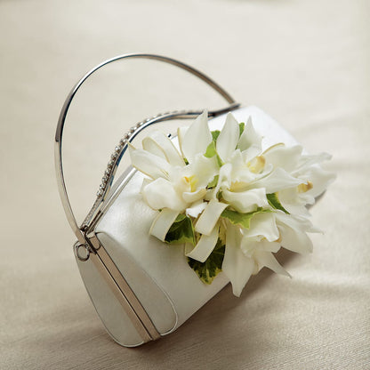 White Purse Decor –  Royalty Flowers, Alexandria VA